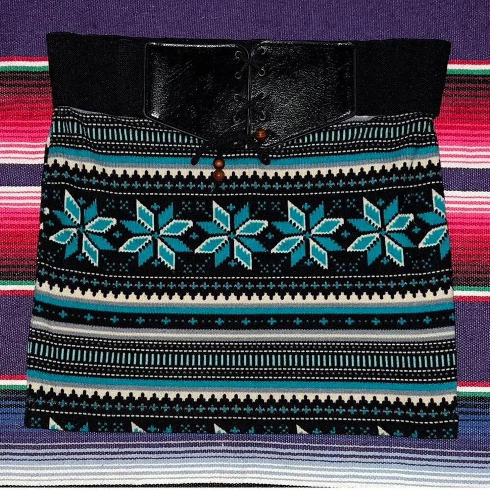 Boho Tribal Mini Skirt